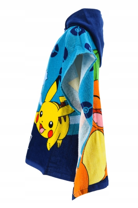 Ręcznik z kapturem ponczo kąpielowe POKEMON 55 x 110 cm