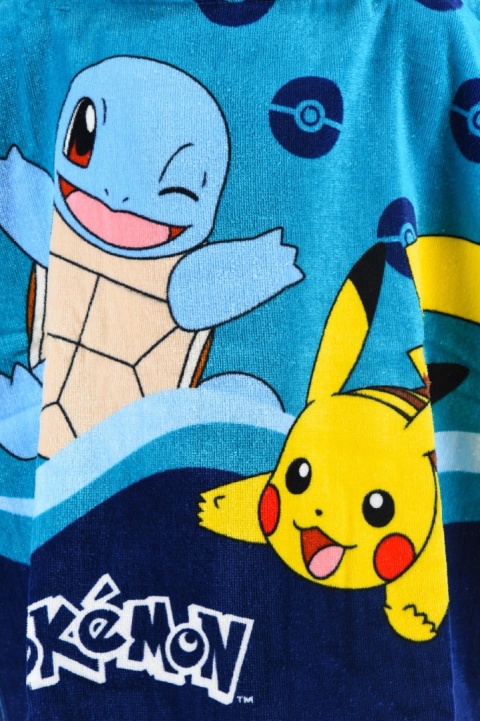 Ręcznik z kapturem ponczo kąpielowe POKEMON 55 x 110 cm