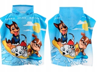 Ręcznik z kapturem ponczo kąpielowe PSI PATROL 55 x 110 cm