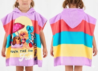 Ręcznik z kapturem ponczo kąpielowe PSI PATROL 55 x 110 cm