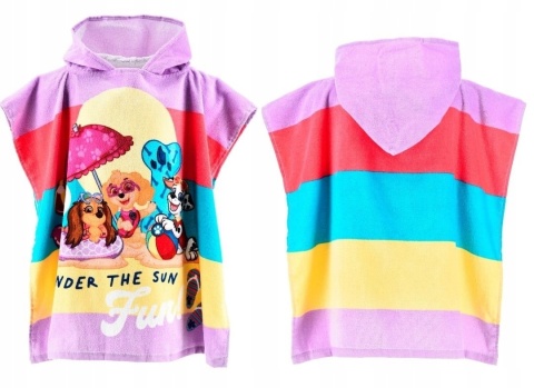 Ręcznik z kapturem ponczo kąpielowe PSI PATROL 55 x 110 cm