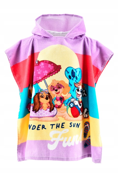 Ręcznik z kapturem ponczo kąpielowe PSI PATROL 55 x 110 cm