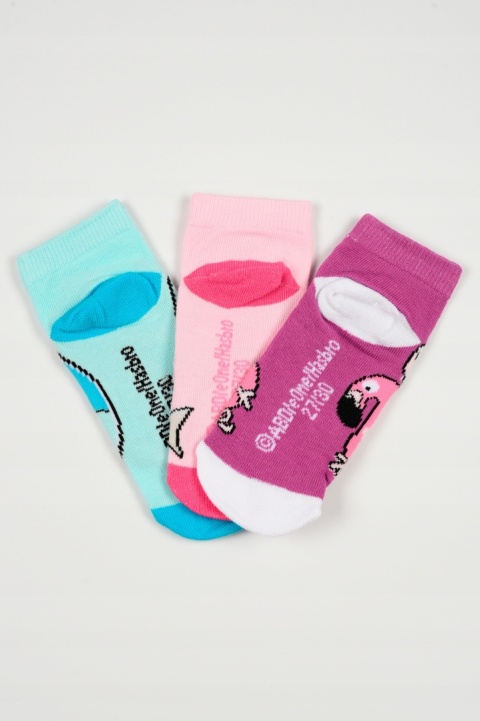 Peppa Pig Świnka Peppa Skarpetki Stopki dla dziewczynki zestaw 3 pary