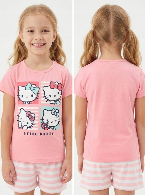 Piżama dla dziewczynki Hello Kitty - Komplet (Koszulka + Szorty)