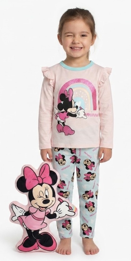 Piżama dziewczęca długi rękaw Myszka Minnie