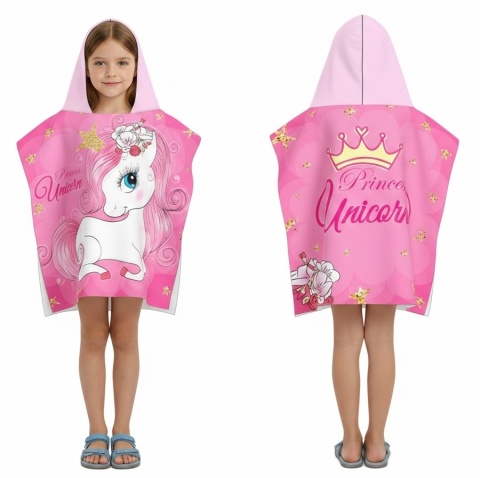 Ponczo kąpielowe Jednorożec