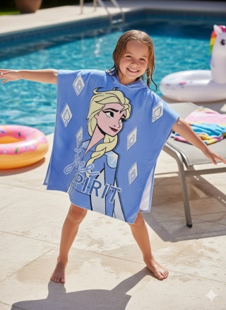 Ponczo kąpielowe Kraina Lodu