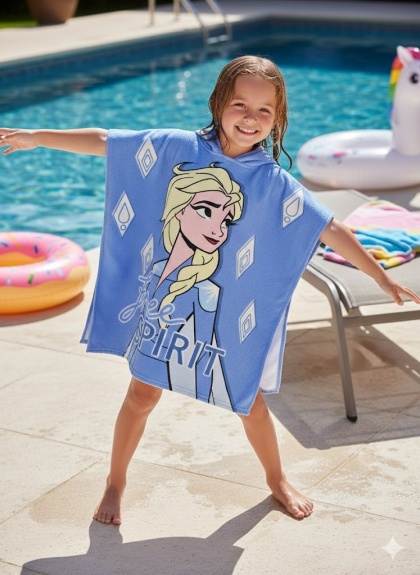 Ponczo kąpielowe Kraina Lodu