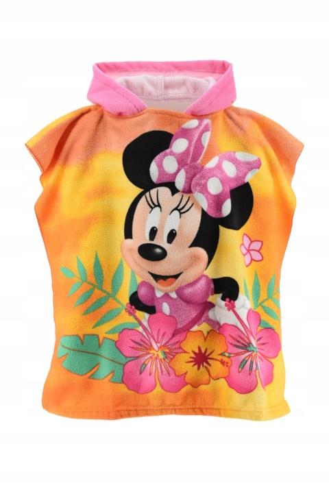Ręcznik z kapturem ponczo kąpielowe MYSZKA MINNIE 55 x 110 cm