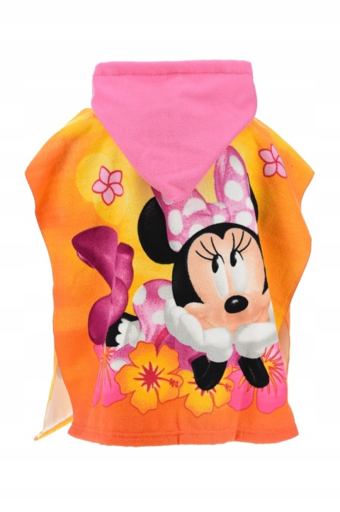 Ręcznik z kapturem ponczo kąpielowe MYSZKA MINNIE 55 x 110 cm