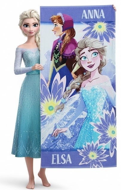 Ręcznik kąpielowy Kraina Lodu Frozen na basen wakacje plażowy 70x140