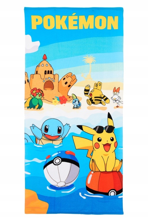 Ręcznik plażowy duży Pokemon i Squirtle 70 x 140 cm