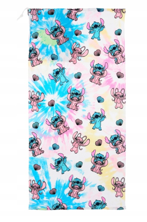 Ręcznik plażowy Stitch & Angel 2w1 z funkcją plecaka lekki i praktyczny