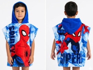 Ręcznik z kapturem ponczo kąpielowe SPIDERMAN 55 x 110 cm