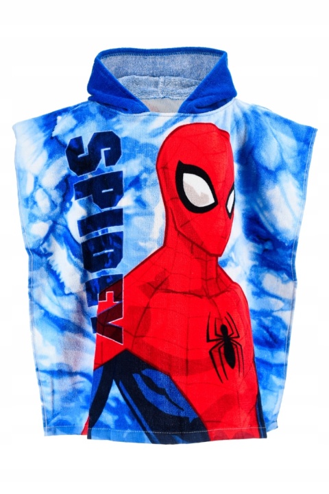 Ręcznik z kapturem ponczo kąpielowe SPIDERMAN 55 x 110 cm