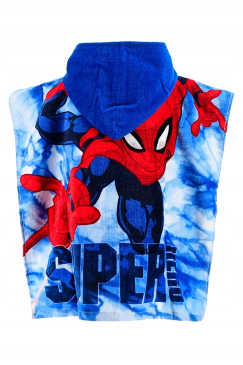 Ręcznik z kapturem ponczo kąpielowe SPIDERMAN 55 x 110 cm