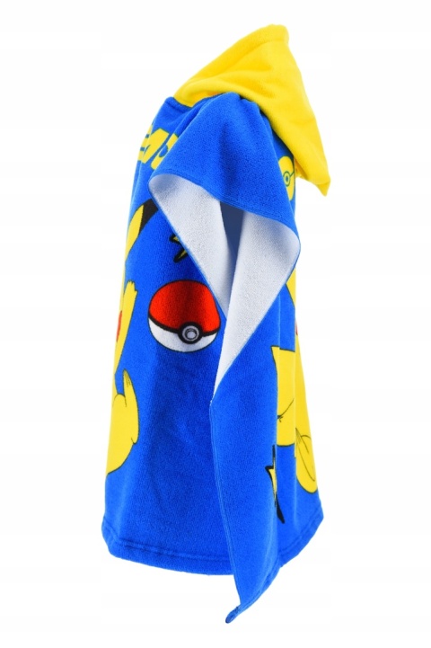 Ręcznik z kapturem ponczo kąpielowe POKEMON 55 x 110 cm