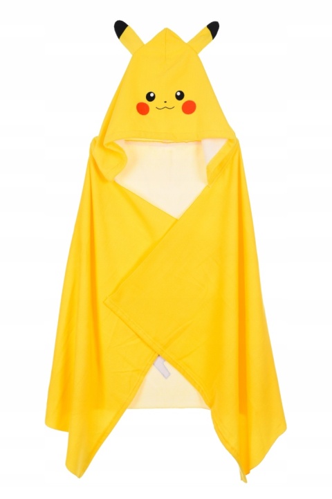 Ręcznik z kapturem ponczo kąpielowe POKEMON 70 x 140 cm PIKACHU na prezent