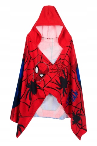 Ręcznik z kapturem ponczo kąpielowe SPIDERMAN 70 x 140 cm