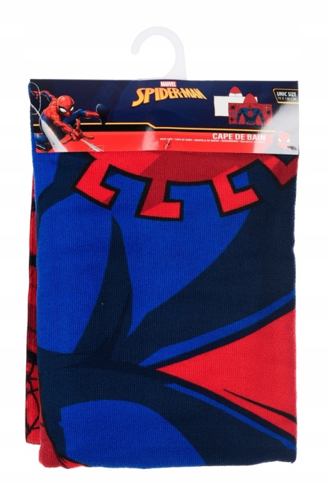 Ręcznik z kapturem ponczo kąpielowe SPIDERMAN 70 x 140 cm