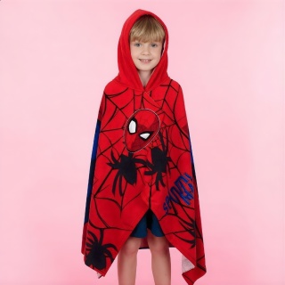 Ręcznik z kapturem ponczo kąpielowe SPIDERMAN 70 x 140 cm