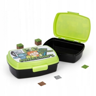 ŚNIADANIÓWKA Minecraft LUNCH BOX zamykany PUDEŁKO NA PRZEKĄSKI do szkoły