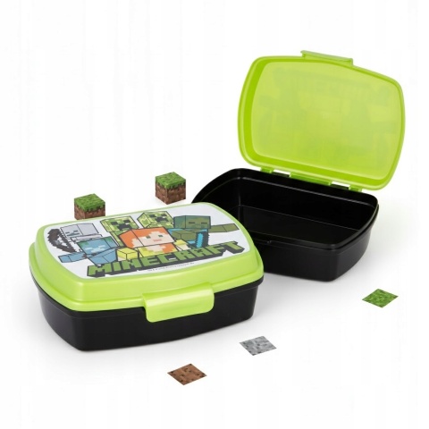ŚNIADANIÓWKA Minecraft LUNCH BOX zamykany PUDEŁKO NA PRZEKĄSKI do szkoły