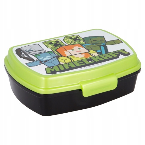 ŚNIADANIÓWKA Minecraft LUNCH BOX zamykany PUDEŁKO NA PRZEKĄSKI do szkoły
