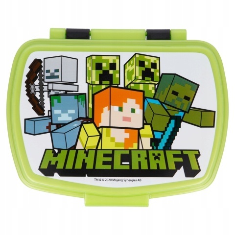 ŚNIADANIÓWKA Minecraft LUNCH BOX zamykany PUDEŁKO NA PRZEKĄSKI do szkoły