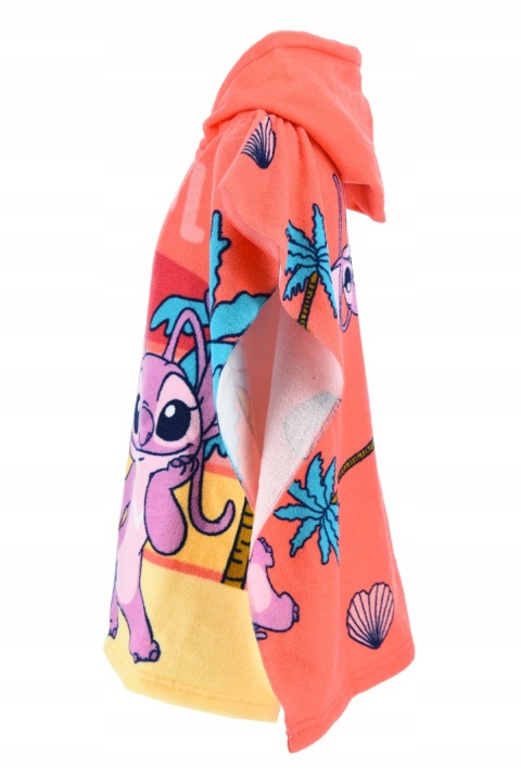 STITCH Poncho ręcznik z kapturem na basen plażę szybkoschnące 55x110 cm