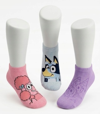 Stopki skarpetki Bluey pieski 3-pak dla dziecka zestaw na lato 3-pary