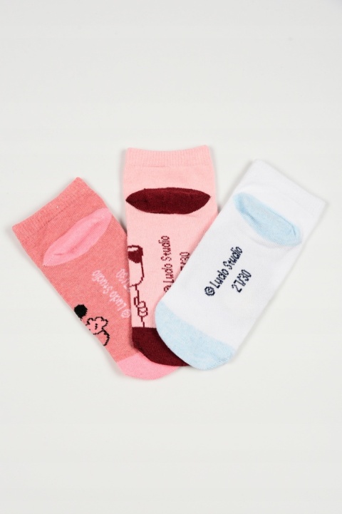 Stopki skarpetki Bluey pieski 3-pak dla dziecka zestaw na lato 3-pary