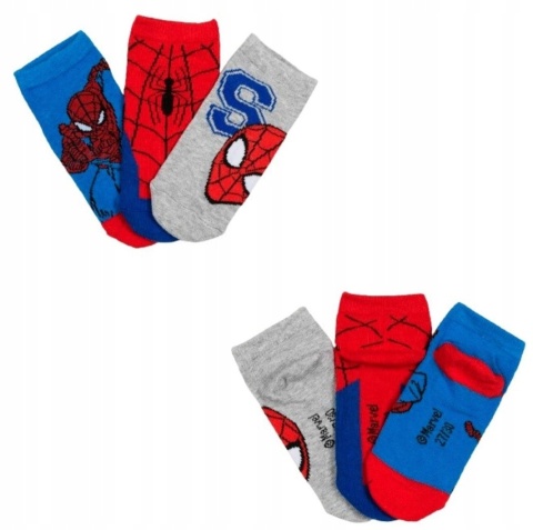 3 x Stopki chłopięce SPIDERMAN MARVEL