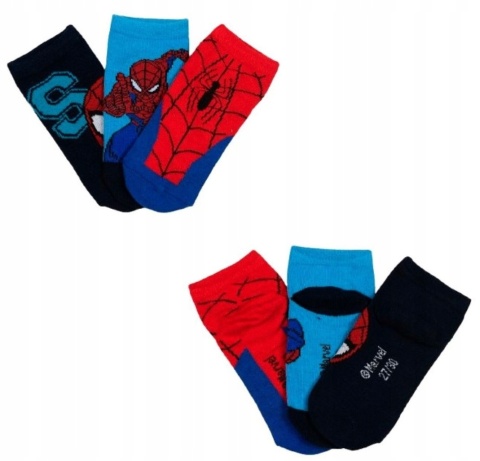 3 x Stopki chłopięce SPIDERMAN MARVEL