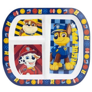 Talerzyk dzielony z trzema przegródkami PAW PSI PATROL kolorowy dla dzieci