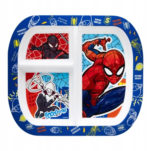 Talerzyk dzielony z trzema przegródkami SPIDERMAN MARVEL dla chłopca