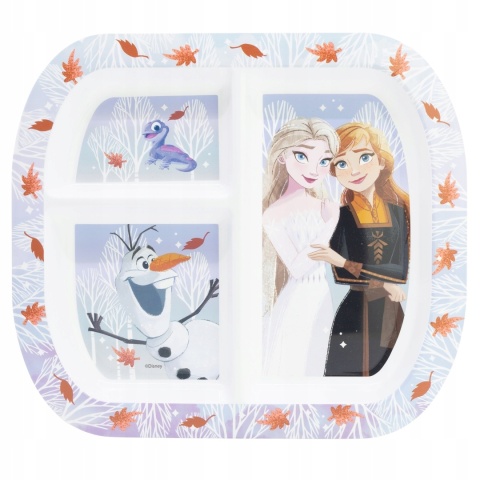 Talerzyk obiadowy dzielony z trzema przegródkami KRAINA LODU FROZEN