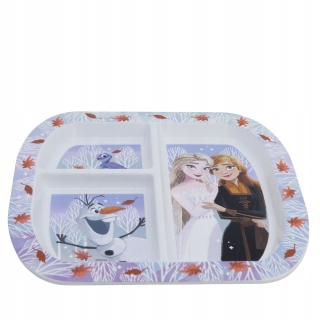 Talerzyk obiadowy dzielony z trzema przegródkami KRAINA LODU FROZEN