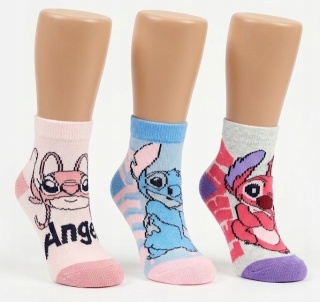 Zestaw 3 par skarpetek Lilo & Stitch Disney Stopki dla dziewczynki