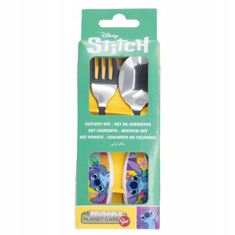 Zestaw dla dziecka łyżka widelec sztućce LILO i STITCH 2 sztuki