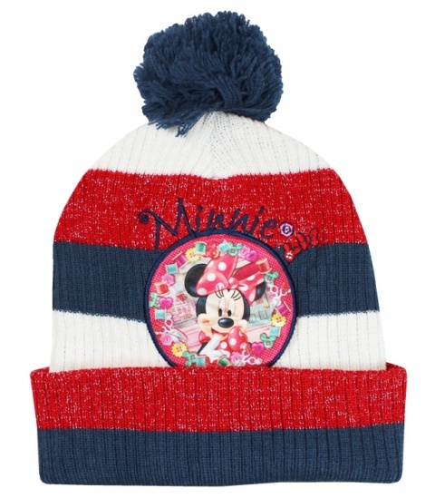 Zestaw zimowy czapka z pomponem + rękawiczki ciepły Myszka Minnie