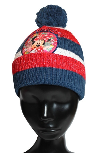 Zestaw zimowy czapka z pomponem + rękawiczki ciepły Myszka Minnie