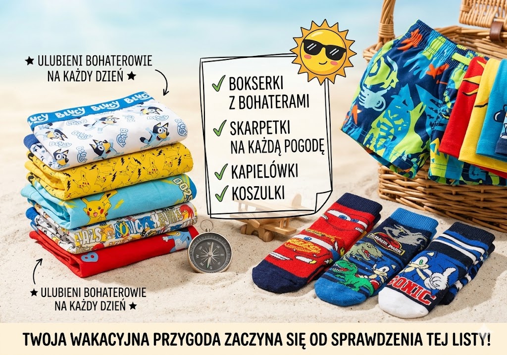 Pakowanie walizki dla chłopca – jak przetrwać wakacje i nie zwariować? Checklista dla rodziców